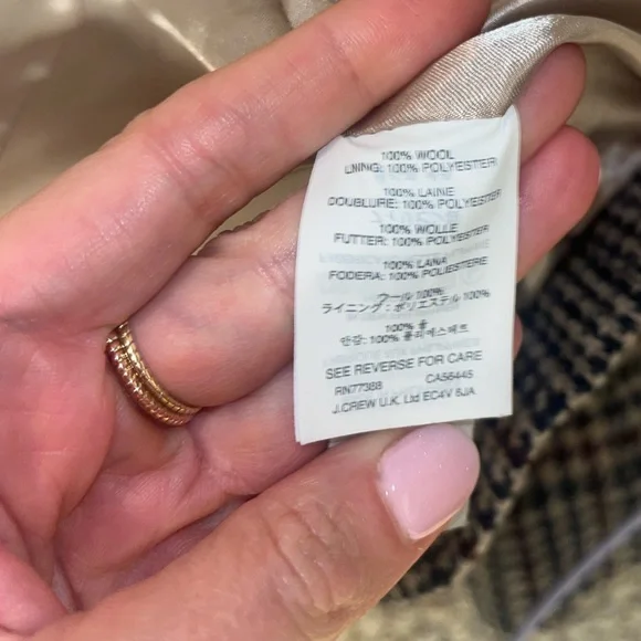 J. Crew Schoolboy Plaid Blazer- size 0 - Picture 11 of 12